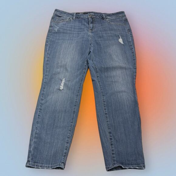 SIMPLY VERA WANG Women’s 12 Distressed Skinny Teacher Jeans - Picture 2 of 4